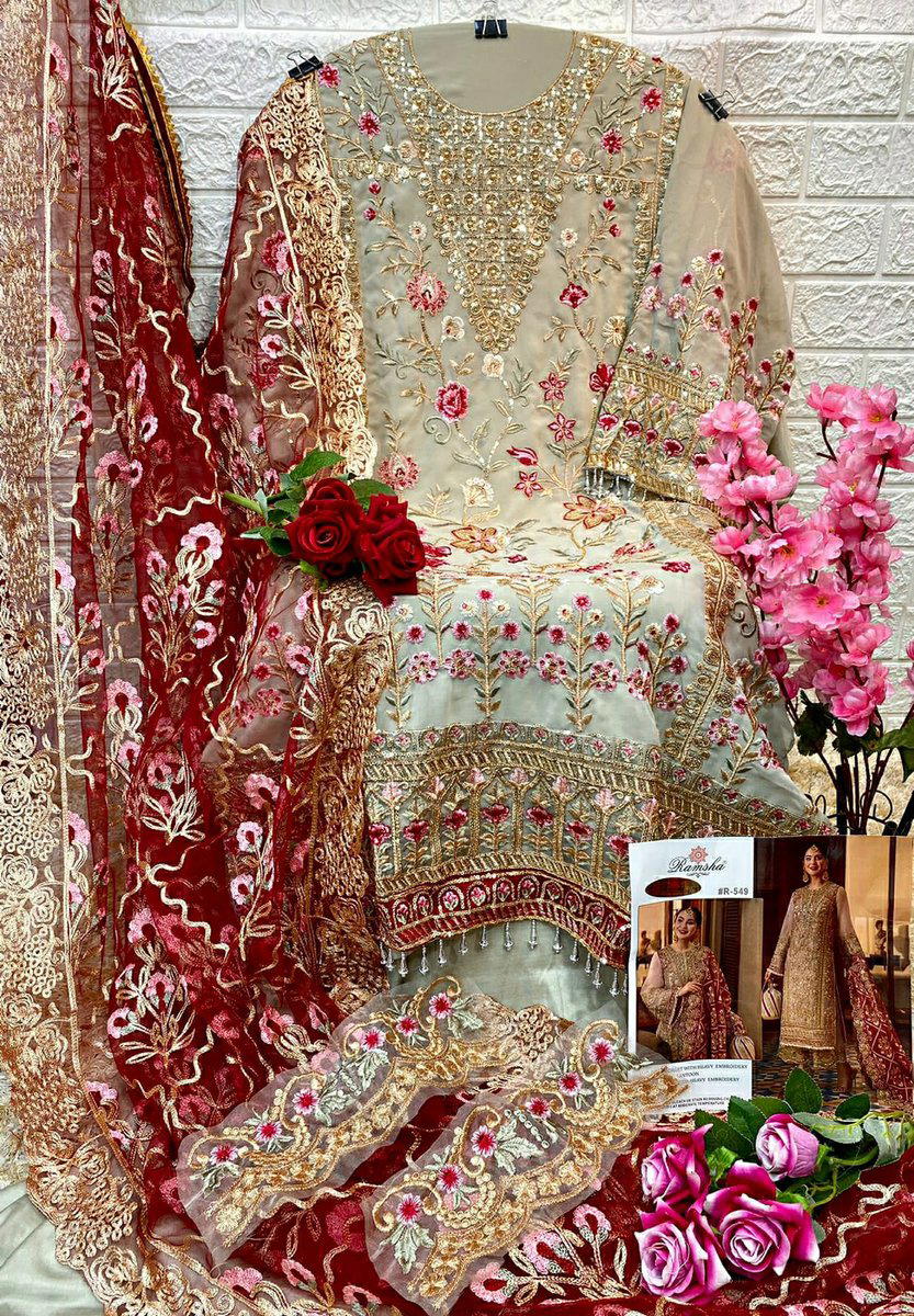 R-549A TO R-549D BY RAMSHA EMBROIDERY SALWAR KAMEEZ WHOLESALER IN INDIA 1
