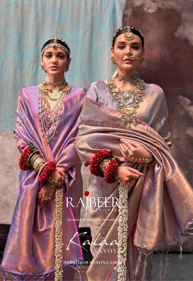 RAJBEER KALAA SAVOY 14001 TO 14006 DESIGNER SILK SAREE WHOLESALER IN INDIA 1
