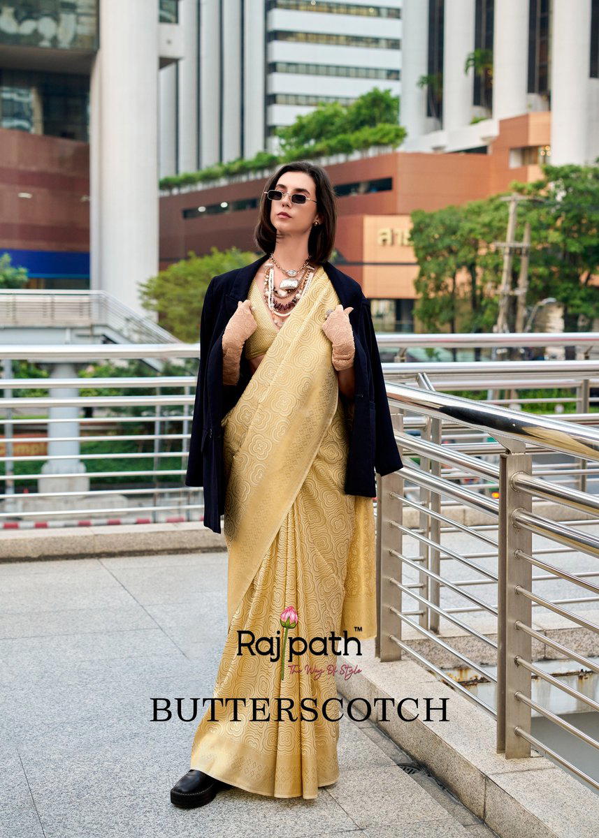 RAJPATH BUTTERSCOTCH 131 TO 136 DESIGNER SILK SAREE WHOLESALER IN INDIA 1