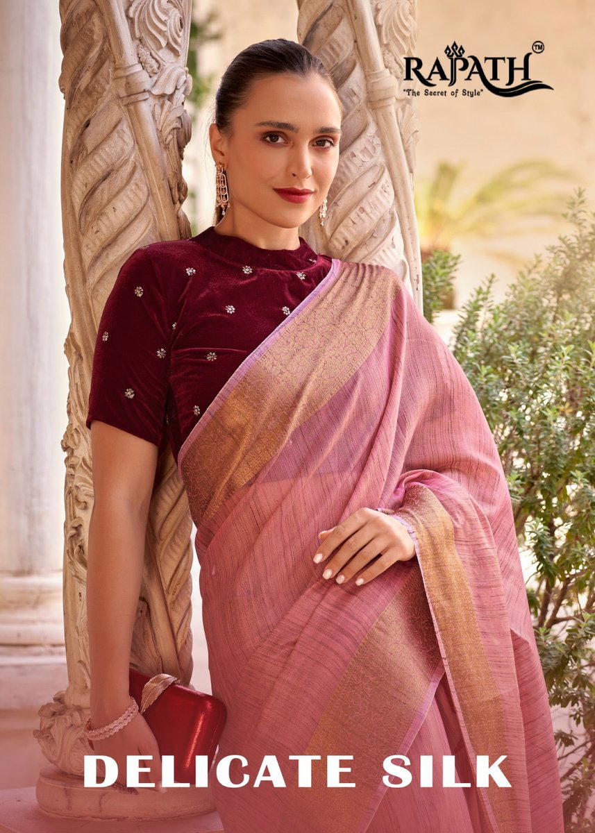 RAJPATH DELICATE SILK 450001 TO 450006 DESIGNER SILK SAREE WHOLESALER IN SURAT 1