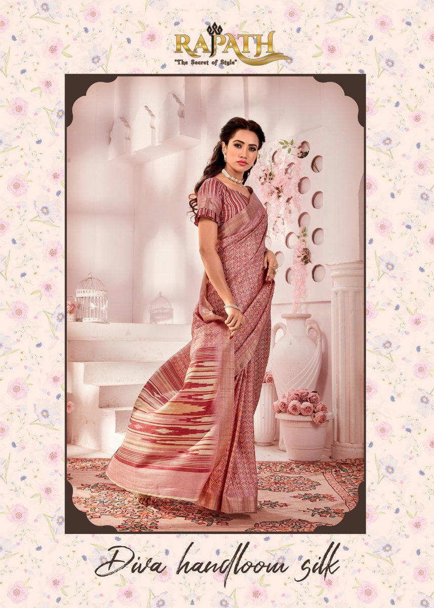DIVA HANDLOOM SILK BY RAJPATH PRINTED SAREE WHOLESALER IN SURAT 1
