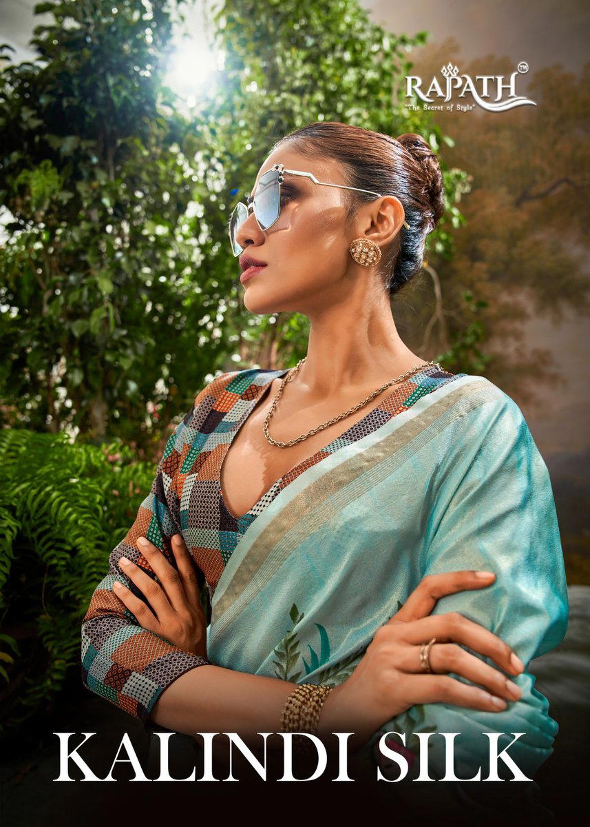 RAJPATH KALINDI SILK 180001 TO 180006 DESIGNER SAREE WHOLESALER IN INDIA 1