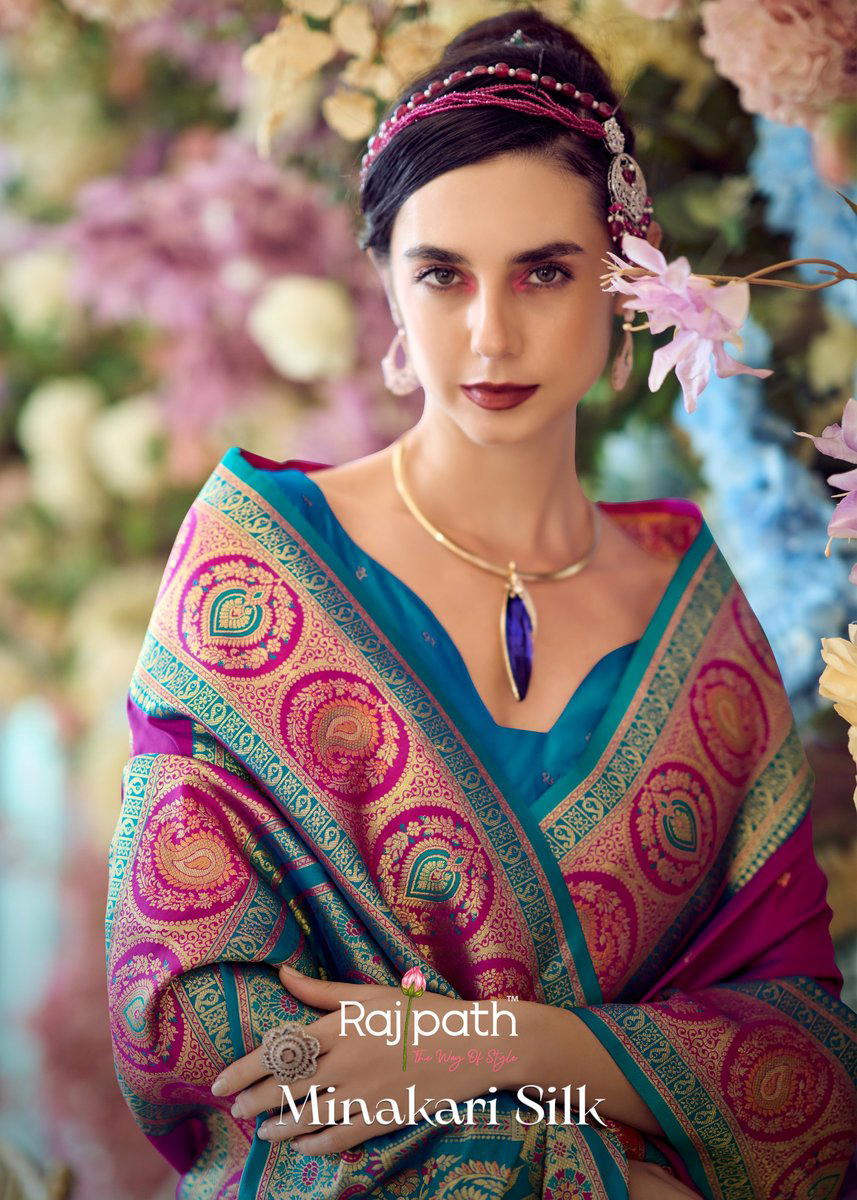 RAJPATH MINAKARI SILK 780001 TO 780008 DESIGNER BANARASI SILK SAREE WHOLESALER IN INDIA 1
