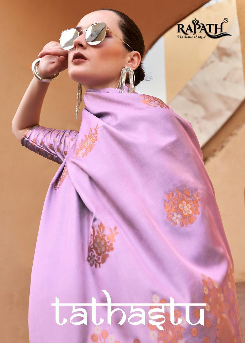 TATHASTU SILK BY RAJPATH PURE SATTIN SAREE EXPORTER IN INDIA 1