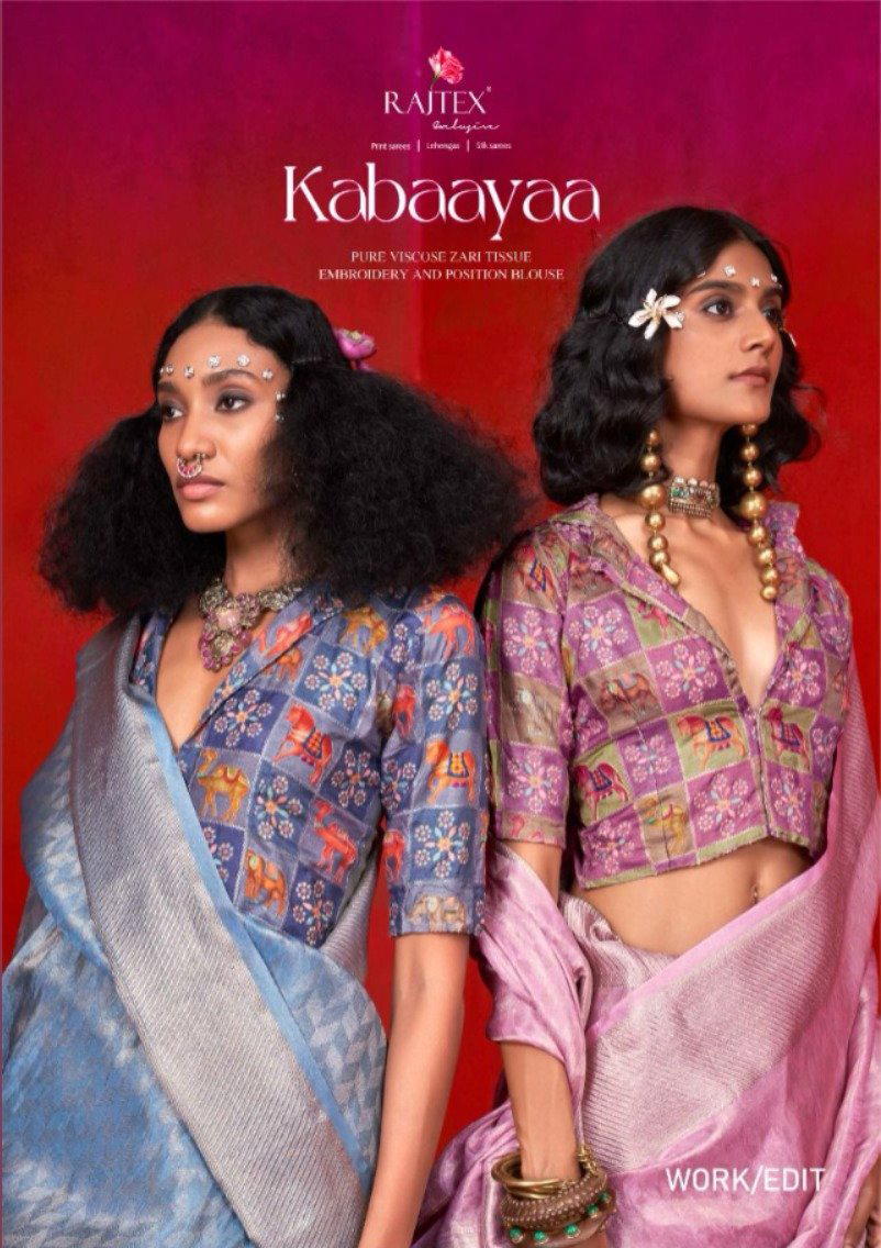 RAJTEX KABAAYAA 399001 TO 399006 DESIGNER SILK SAREE WHOLESALER IN INDIA 1