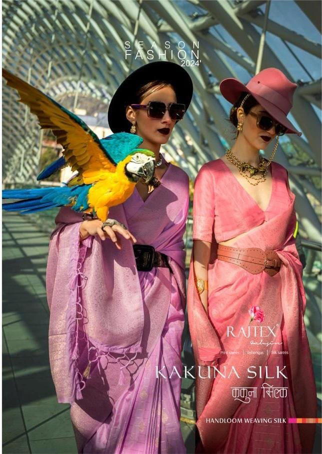 RAJTEX KAKUNA SILK 351001 TO 351008 WEAVING SILK SAREE WHOLESALER IN SURAT 1