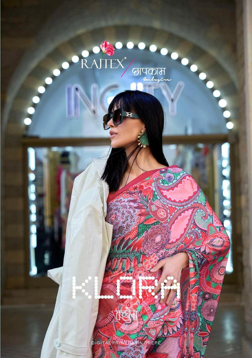 KLORA BY RAJTEX PRINTED SAREE WHOLESALER IN SURAT 1