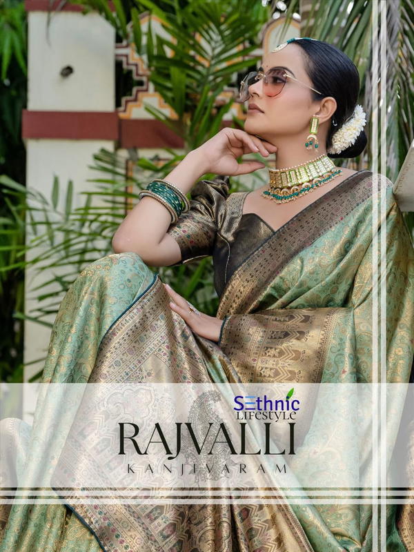 RAJVALLI BY SETHNIC LIFESTYLE DESIGNER KANJIVARAM SILK SAREES WHOLESALER IN INDIA