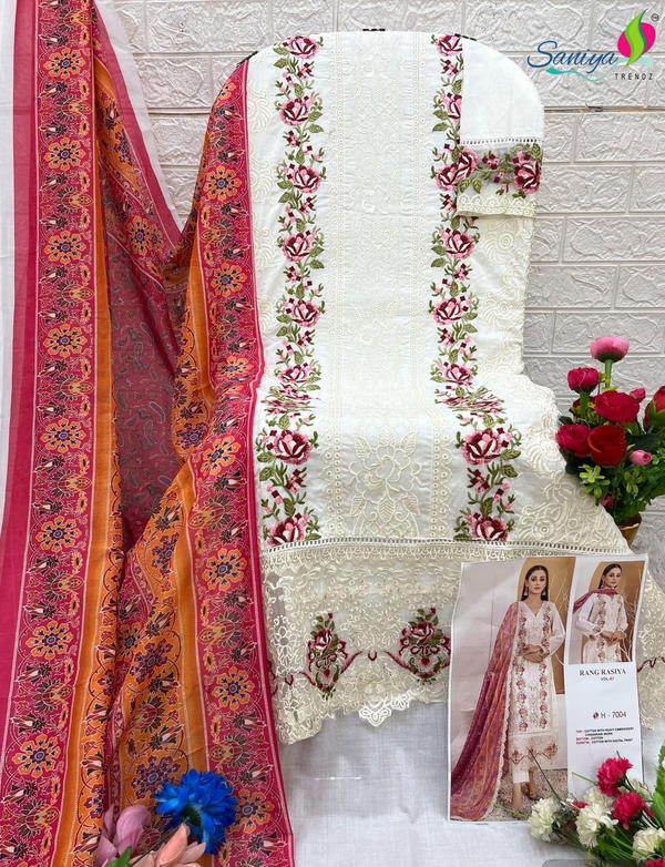 RANGRASIYA  BY SANIYA TRENDZ BY DESIGNER COTTON SALWAR SUIT WHOLESALER IN INDIA