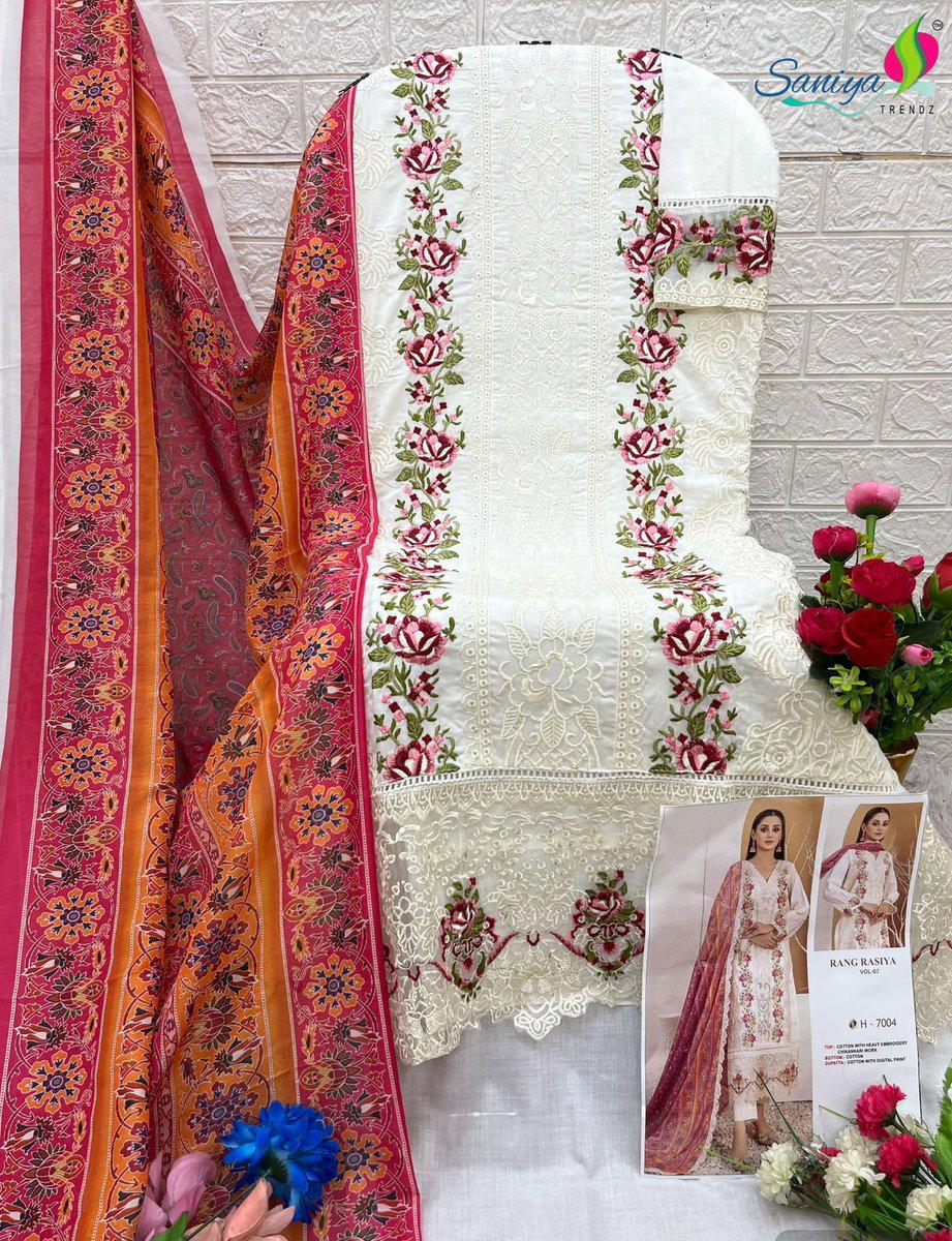RANGRASIYA BY SANIYA TRENDZ BY DESIGNER COTTON SALWAR SUIT WHOLESALER IN INDIA 1