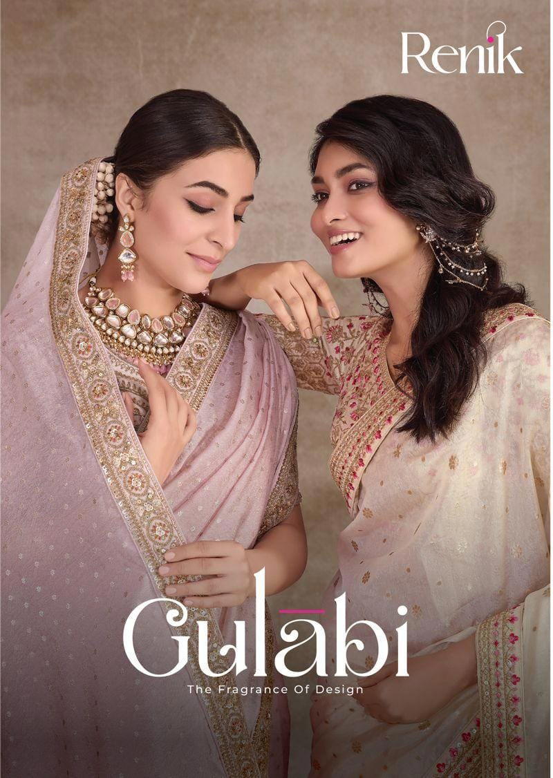 SERIES 2501 TO 2504 BY RENIK FASHION ORGANZA SAREE MANUFACTURER IN INDIA 1