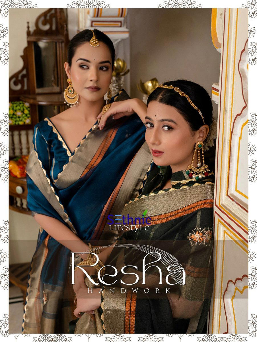 RESHA BY SETHNIC LIFESTYLE DESIGNER LINEN SAREES WHOLESALER IN INDIA 1