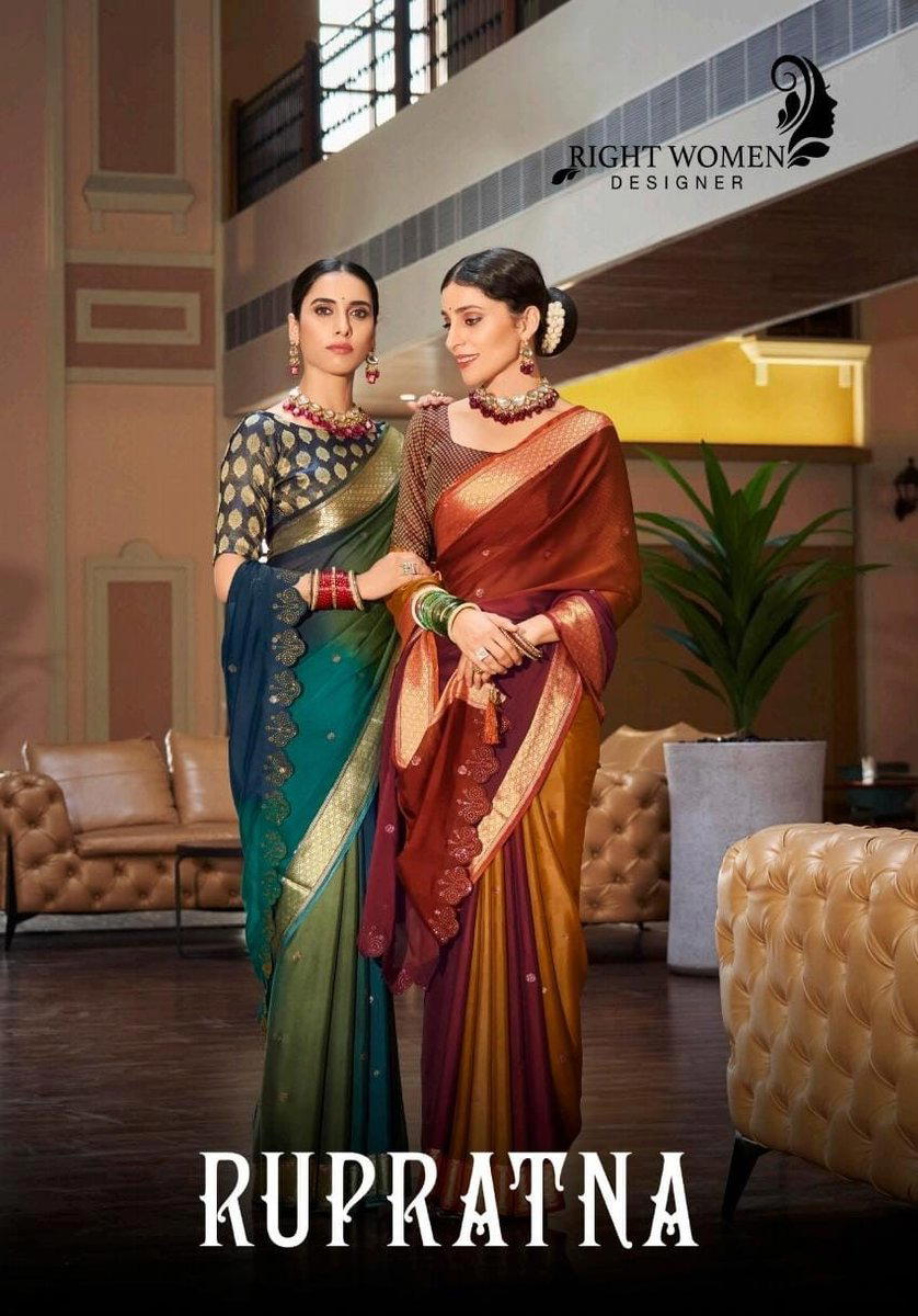 RUPRATNA BY RIGHT WOMEN DESIGNER SILK SAREE WHOLESALER IN INDIA 1