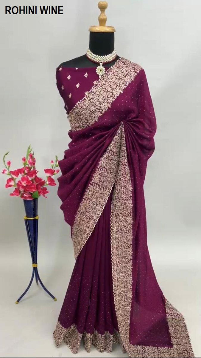 D.NO. ROHINI COLOUR‚ÄôS BY BT EMBROIDERY SAREE WHOLESALER IN INDIA 1