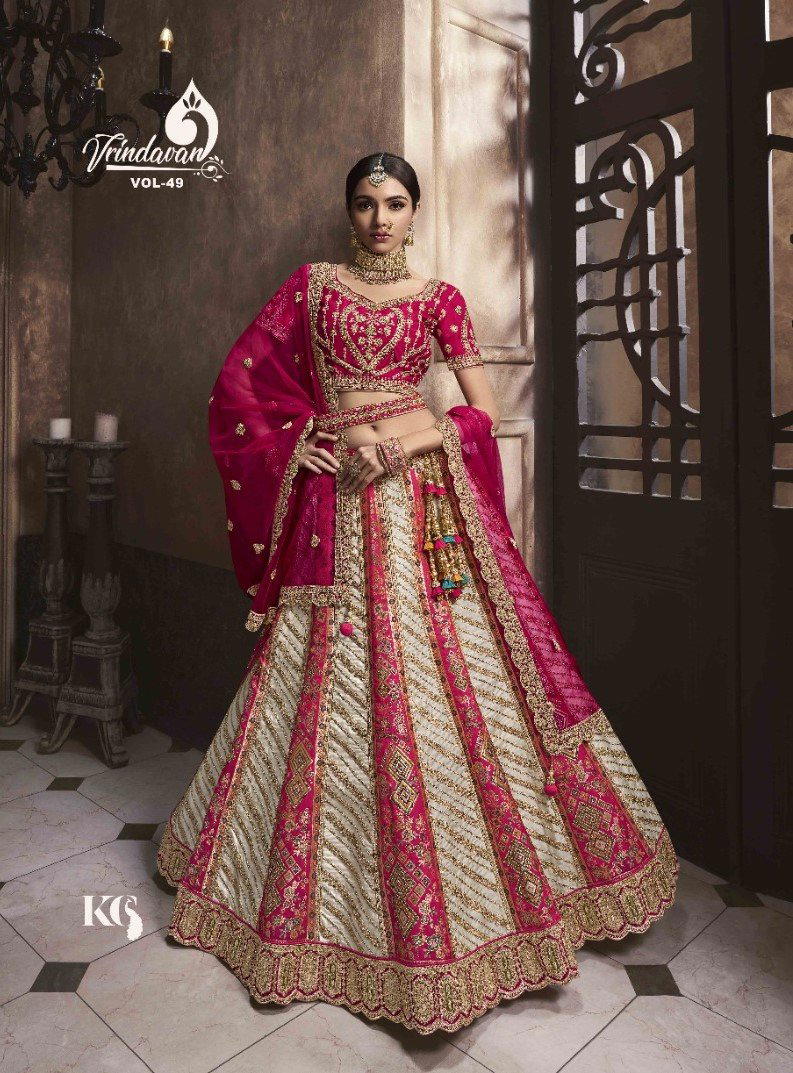 VRINDAVAN VOL-49 BY ROYAL BANARASI SILK LEHENGA CHOLI MANUFACTURER IN INDIA 1