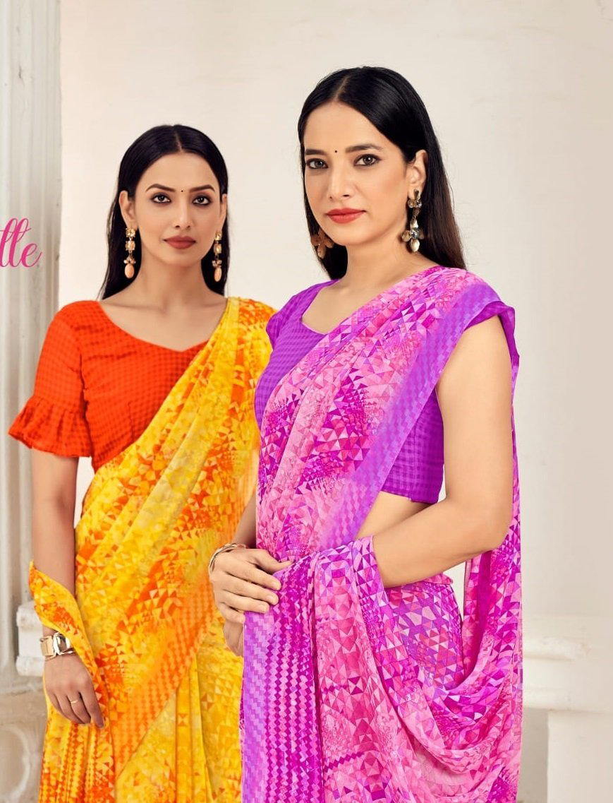RUCHI RAGAA GEORGETTE VOL-11 36901A TO 36906B DESIGNER GEORGETTE SAREE WHOLESALER IN INDIA 1