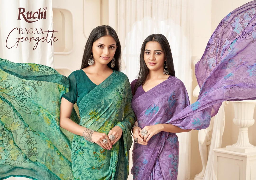 RUCHI RAGAA GEORGETTE VOL-16 38101A TO 38103D DESIGNER SAREE WHOLESALER IN INDIA 1