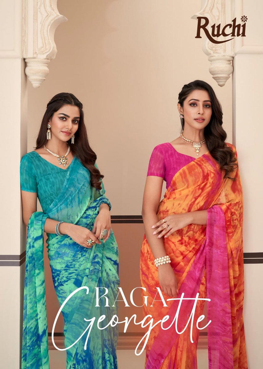 RAGA GEORGETTE VOL-7 BY RUCHI GEORGETTE SAREE MANUFACTURER IN INDIA 1