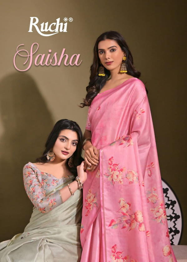 RUCHI SAISHA 33101 TO 33106 DESINGER SILK SAREE WHOLESALER IN SURAT