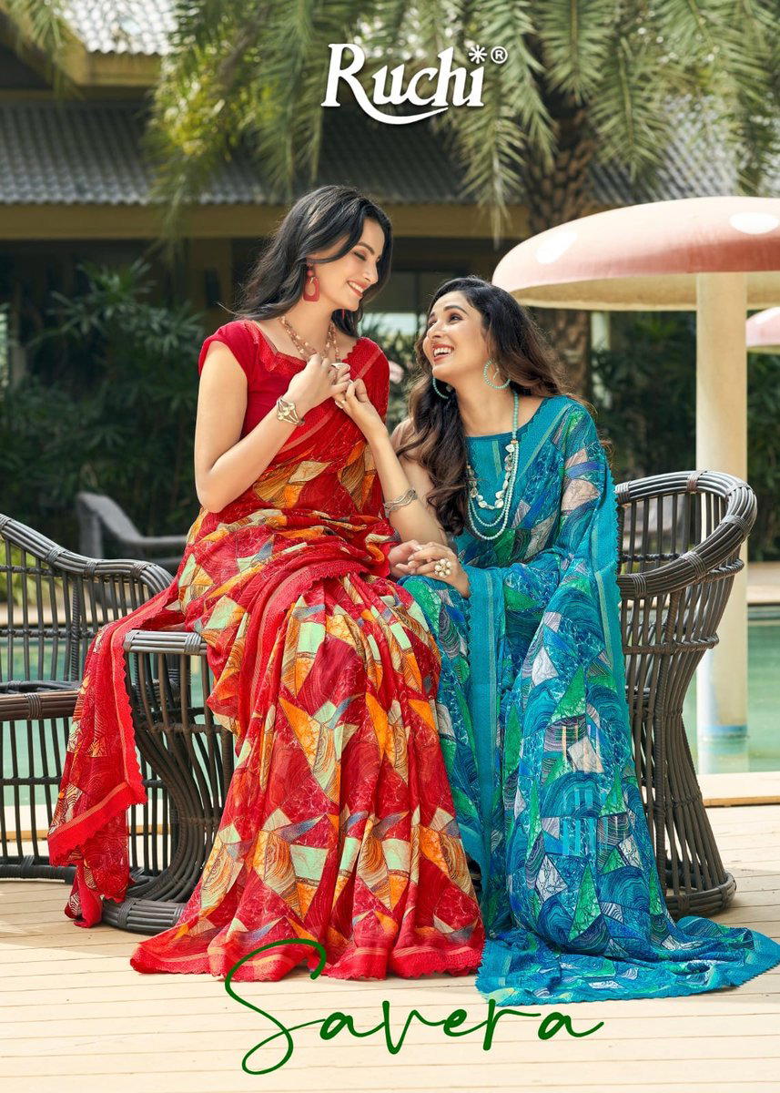 SAVERA VOL-08 BY RUCHI FANCY SAREE WHOLESALER IN INDIA 1