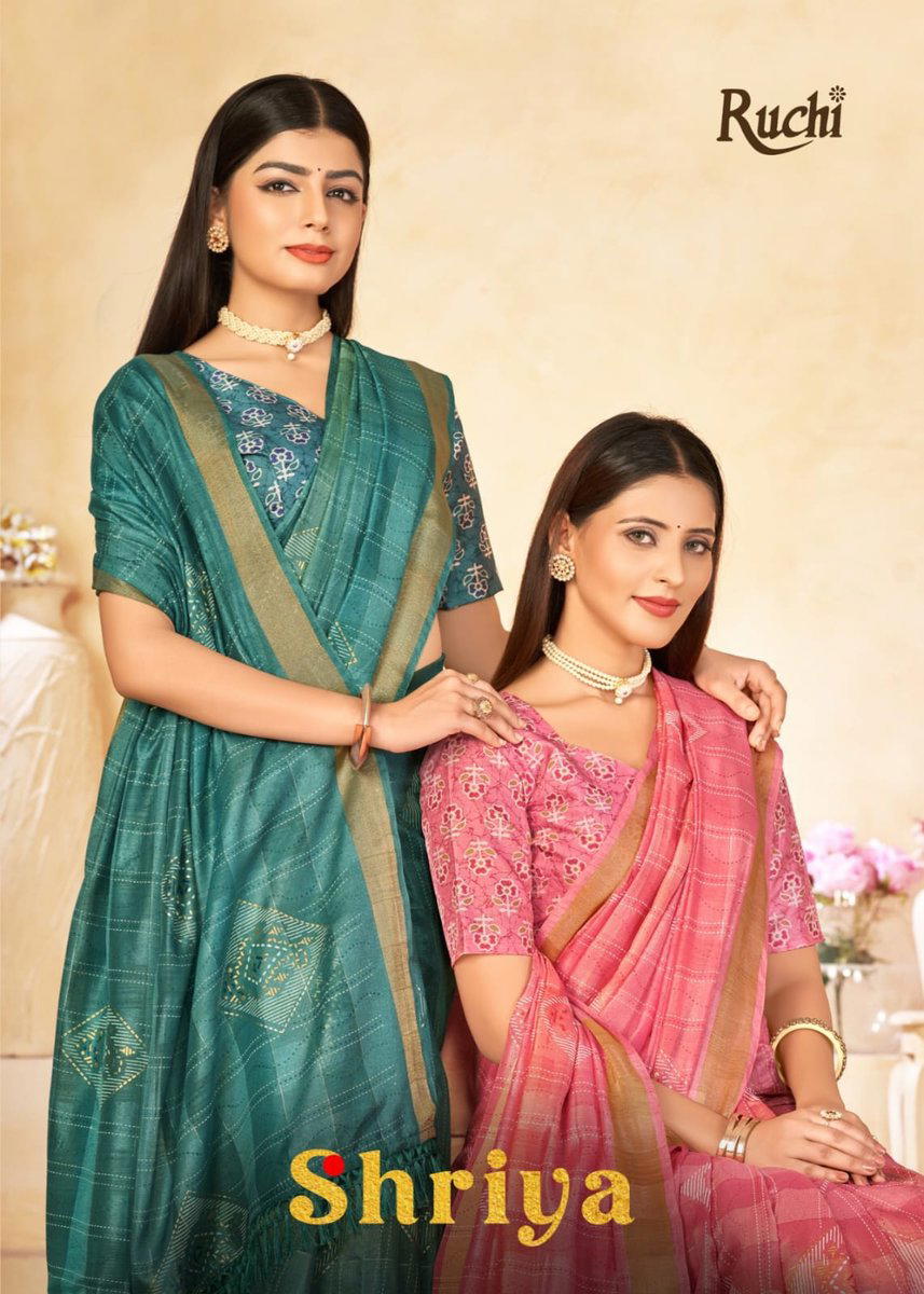 SHRIYA BY RUCHI PRINTED SAREE WHOLESALER IN SURAT 1