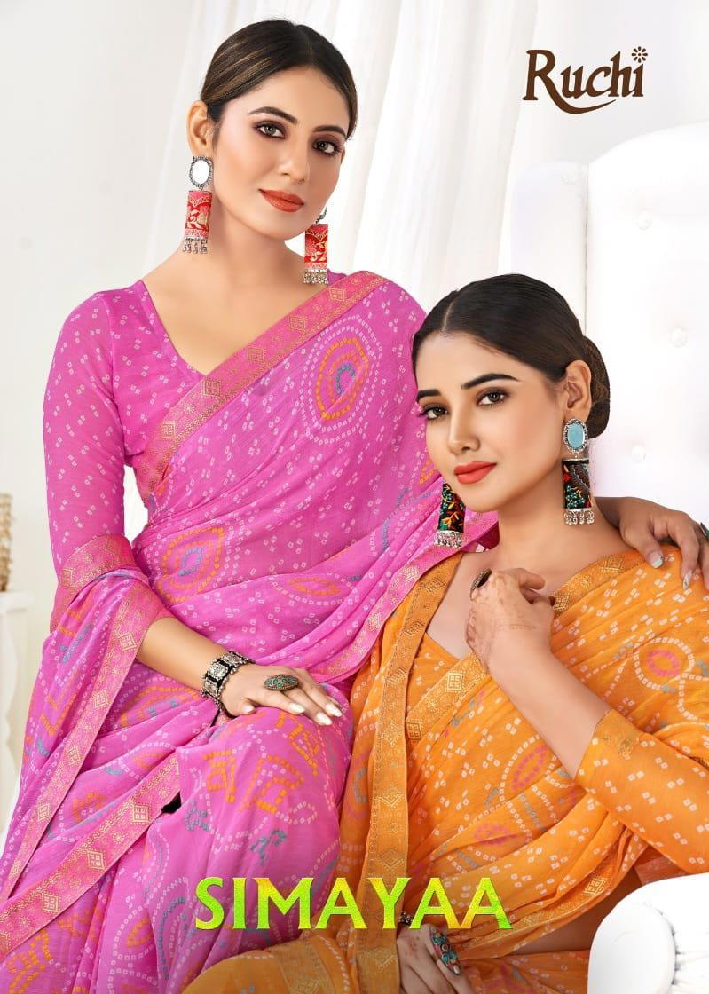 SIMAYAA VOL-19 BY RUCHI CHIFFON SAREE MANUFACTURER IN INDIA 1