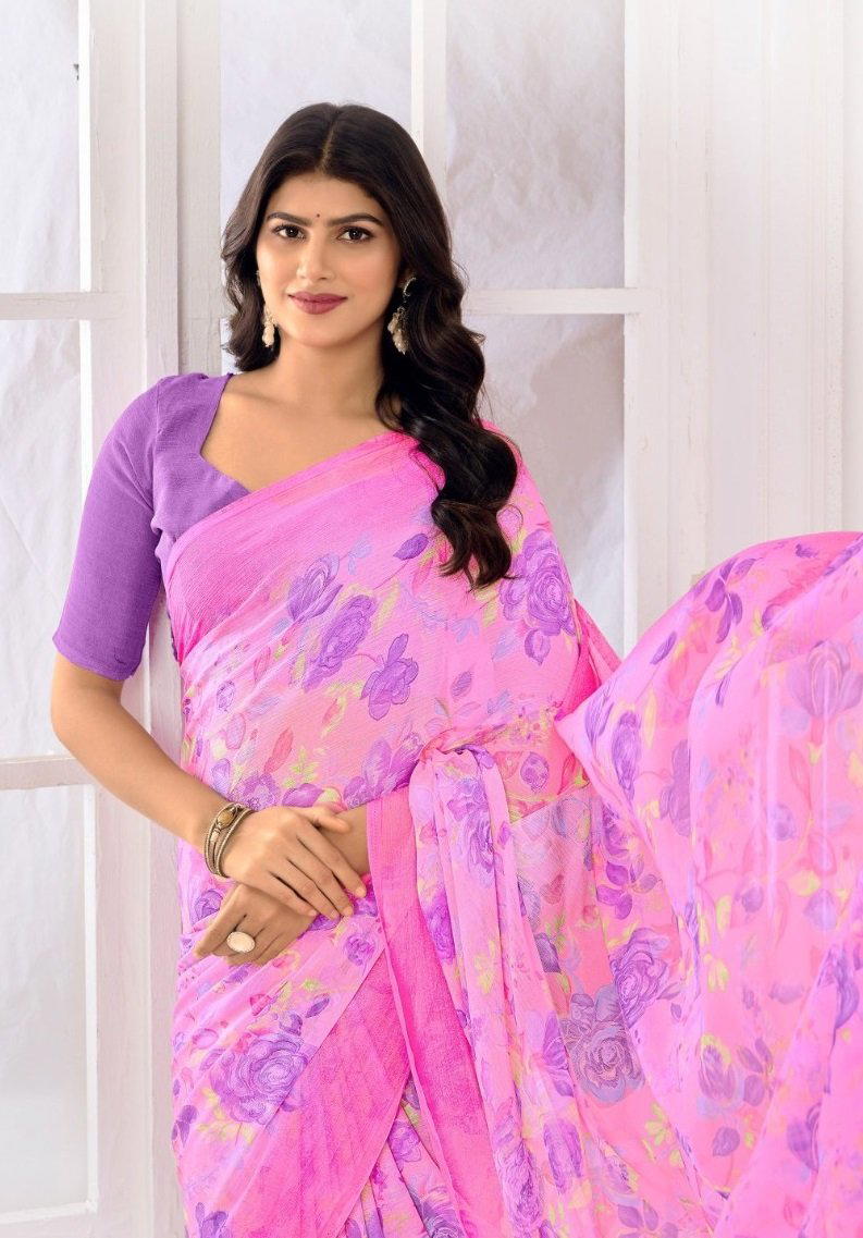 RUCHI STAR CHIFFON VOL-185 39701A TO 39703D DESIGNER CHIFFON SAREE WHOLESALER IN INDIA 1