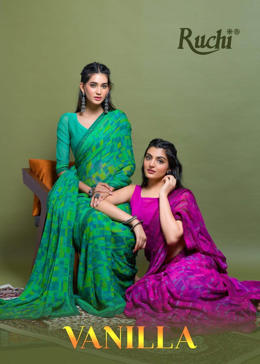 VANILLA VOL-03 BY RUCHI CHIFFON SAREE MANUFACTURER IN INDIA 1