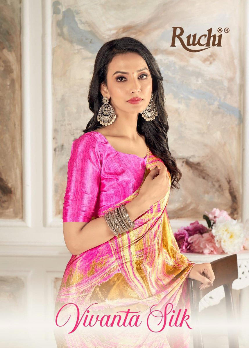 VIVANTA SILK 30TH EDITION BY RUCHI CREPE SAREE WHOLESALER IN INDIA 1