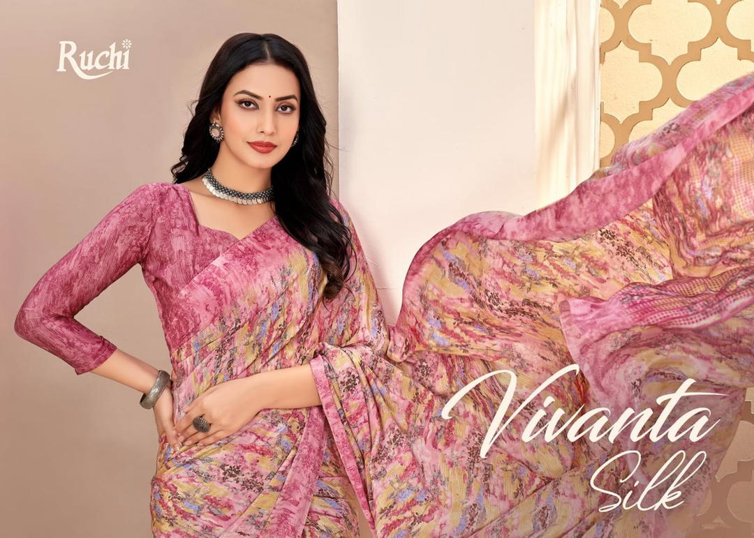 RUCHI VIVANTA SILK VOL-40 38501A TO 38506B DESIGNER SILK SAREE WHOLESALER IN INDIA 1