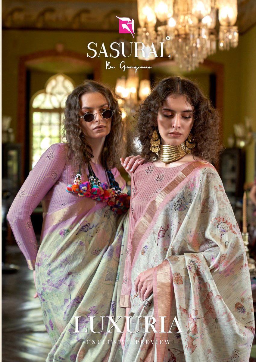 SASURAL LUXURIA 301 TO 306 DESIGNER SOFT BANARASI SAREE WHOLESALER IN INDIA 1