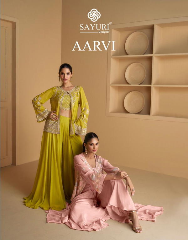 SAYURI AARVI 5529 & 5530 DESIGNER PARTY WEAR SUIT WHOLESALER IN SURAT