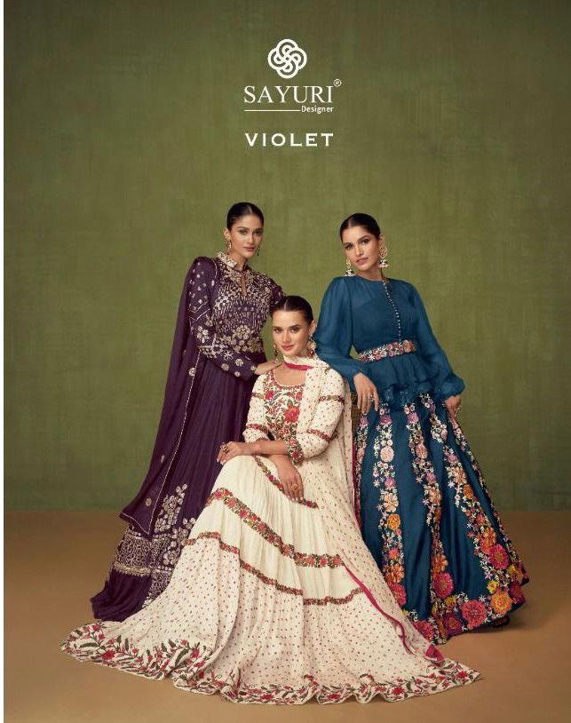 SAYURI VIOLET 5204 TO 5206 Designer Anarkali Suit wholesaler in surat 1