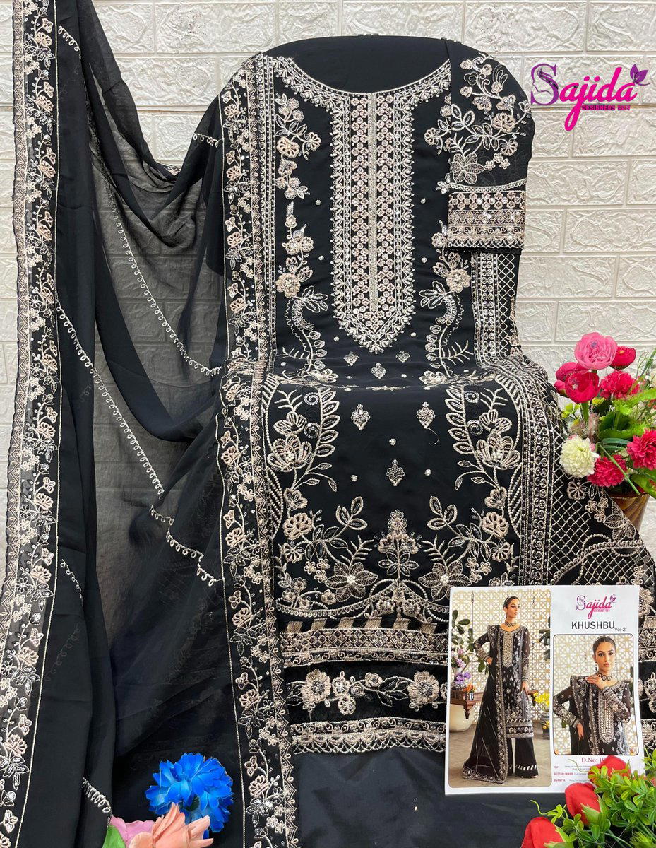 SD-1039 BY SAJIDA DESIGNER GEORGETTE SALWAR SUIT WHOLESALER IN INDIA 1