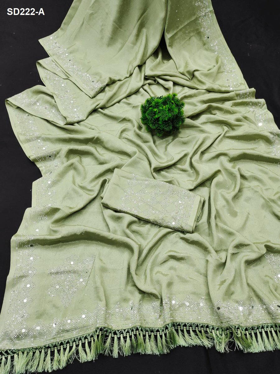 SUMA DESIGNER SD222-A & SD-222B DESIGNER CHINNON SAREE WHOLESALER IN INDIA 1