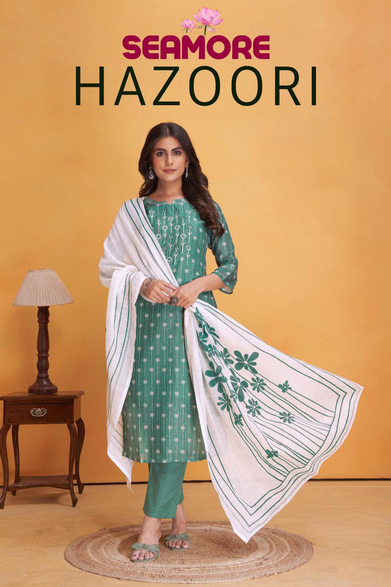 SEAMORE HAZOORI 70001 TO 70003 DESIGNER SILK SALWAR SUIT WHOLESALER IN INDIA 1