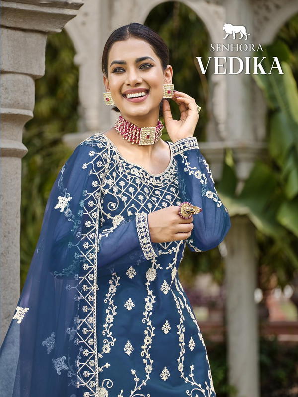 VEDIKA VOL-02 BY SENHORA BUTTERFLY NET SALWAR KAMEEZ MANUFACTURER IN INDIA