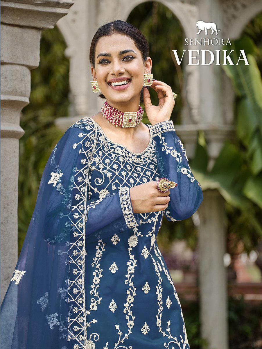 VEDIKA VOL-02 BY SENHORA BUTTERFLY NET SALWAR KAMEEZ MANUFACTURER IN INDIA 1