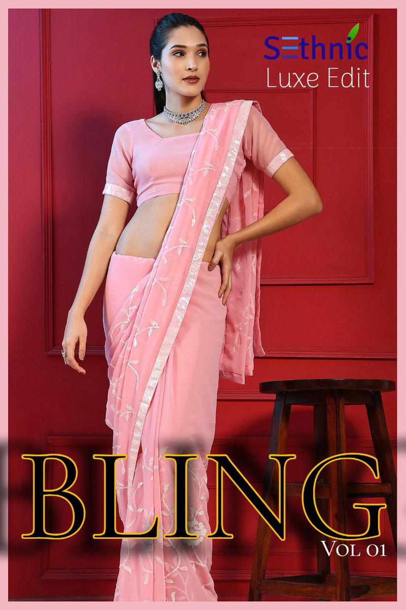 BLING VOL-1 BY SETHNIC GEORGETTE SAREE MANUFACTURER IN INDIA 1