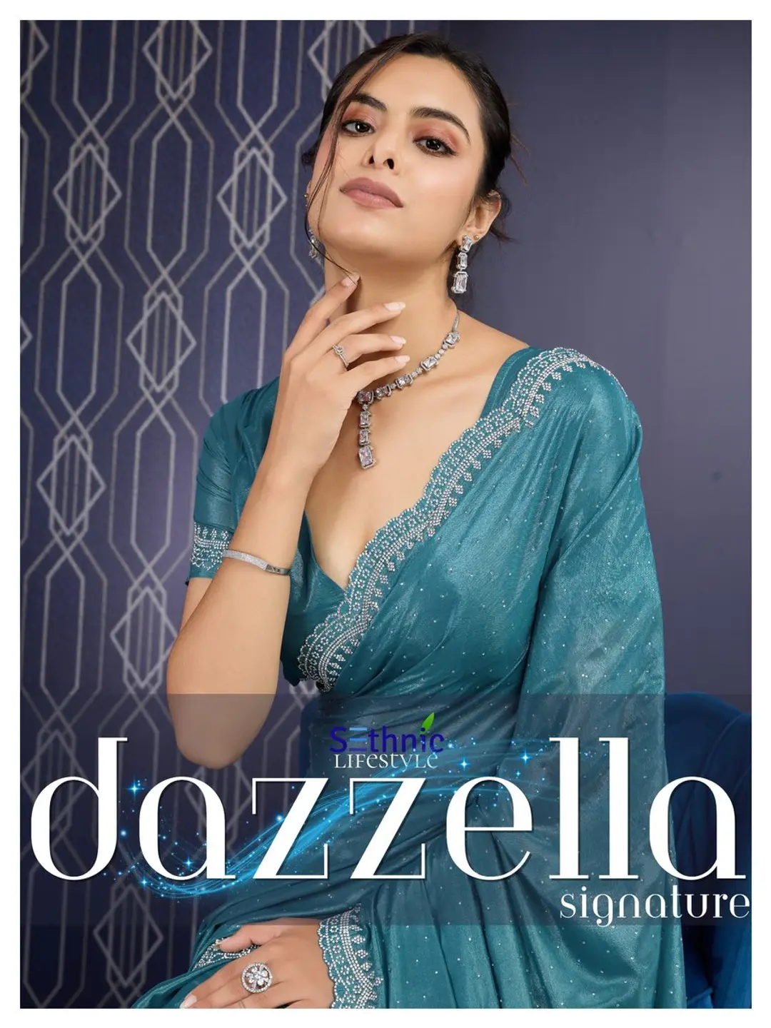 SETHNIC DAZZELLA 56001 TO 56004 DESIGNER GEORGETTE SAREE WHOLESALER IN INDIA 1