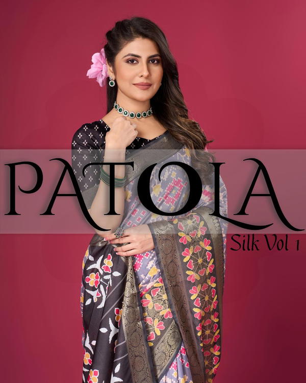 PATOLA SILK VOL-01 BY SETHNIC SOFT DOLA SATIN SAREE WHOLESALER IN INDIA