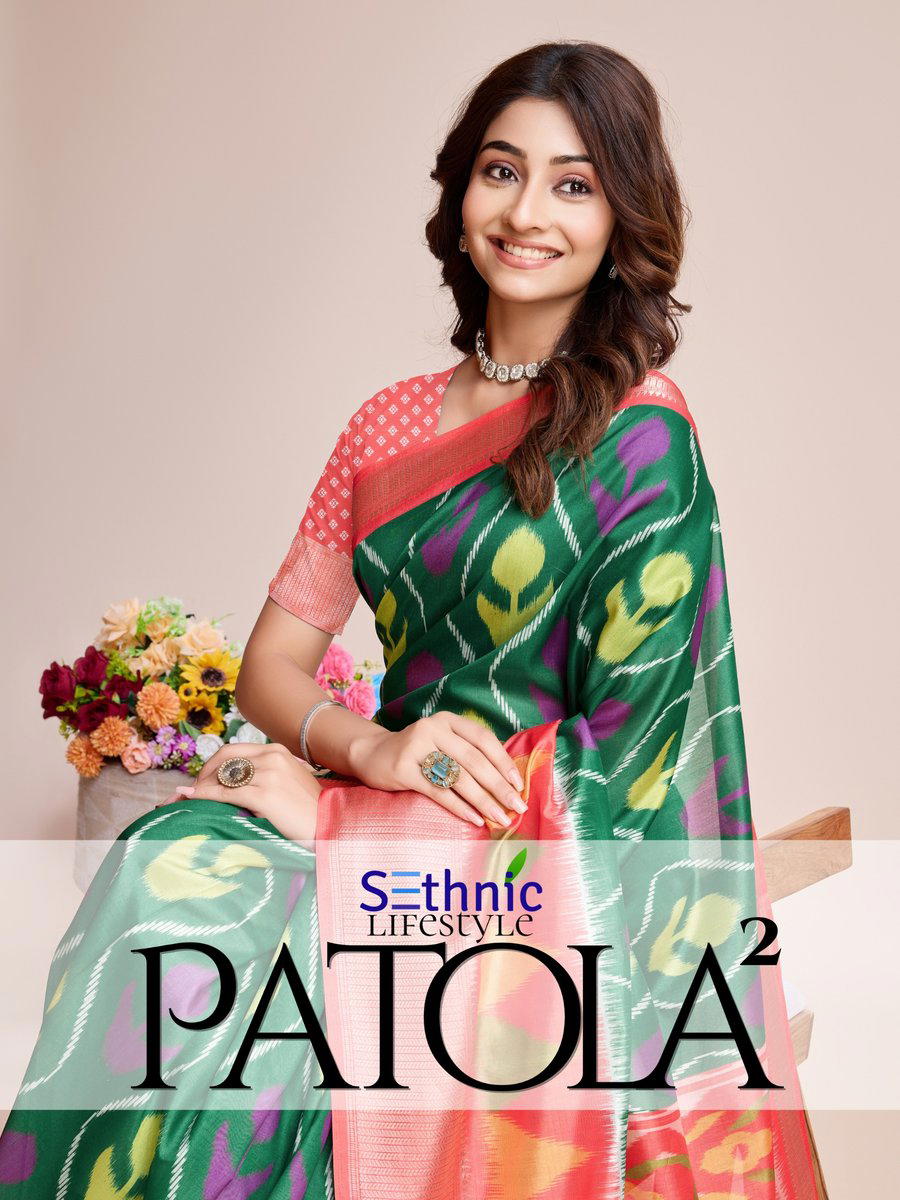 SETHNIC PATOLA VOL-02 58001 TO 58005 DESIGNER DOLA SILK SAREE WHOLESALER IN INDIA 1