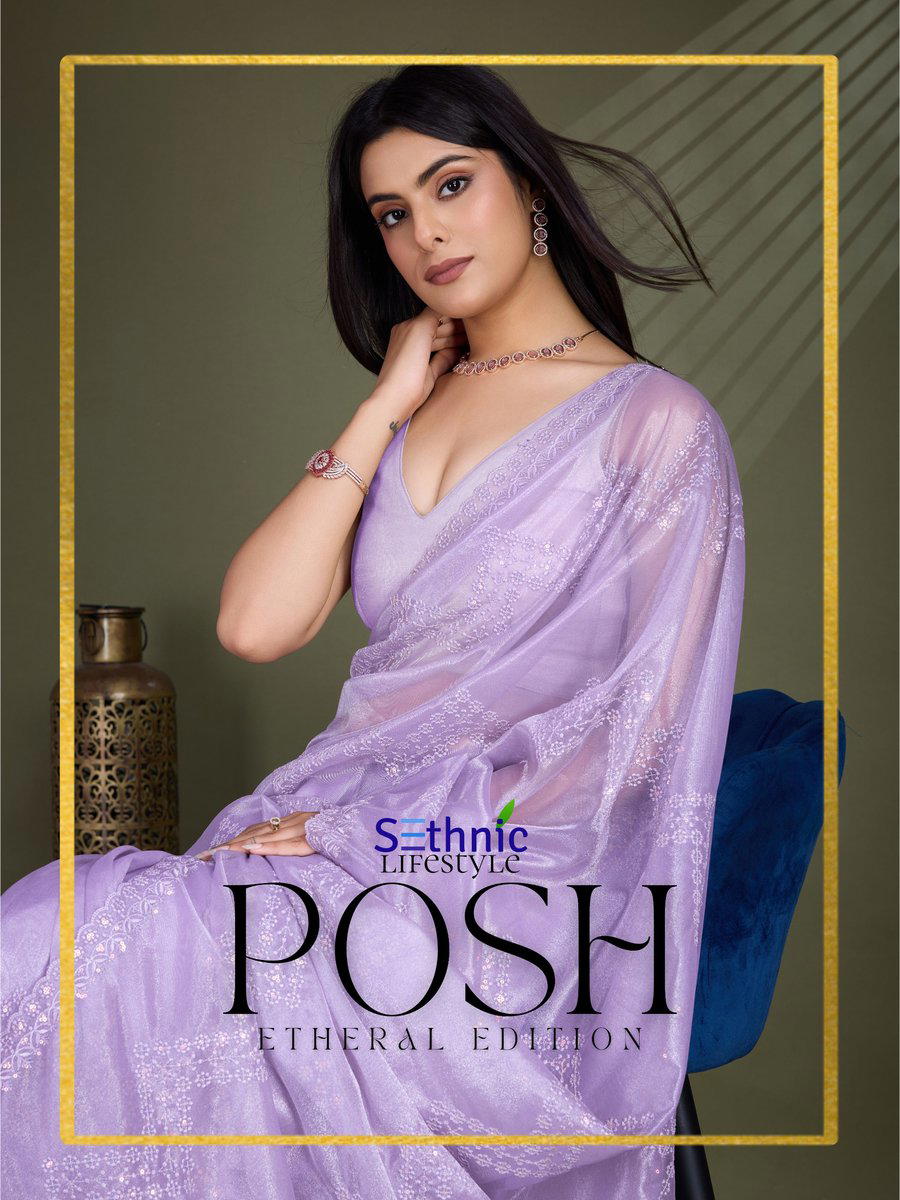 SETHNIC POSH 46001 TO 46003 DESIGNER SAREE WHOLESALER IN INDIA 1