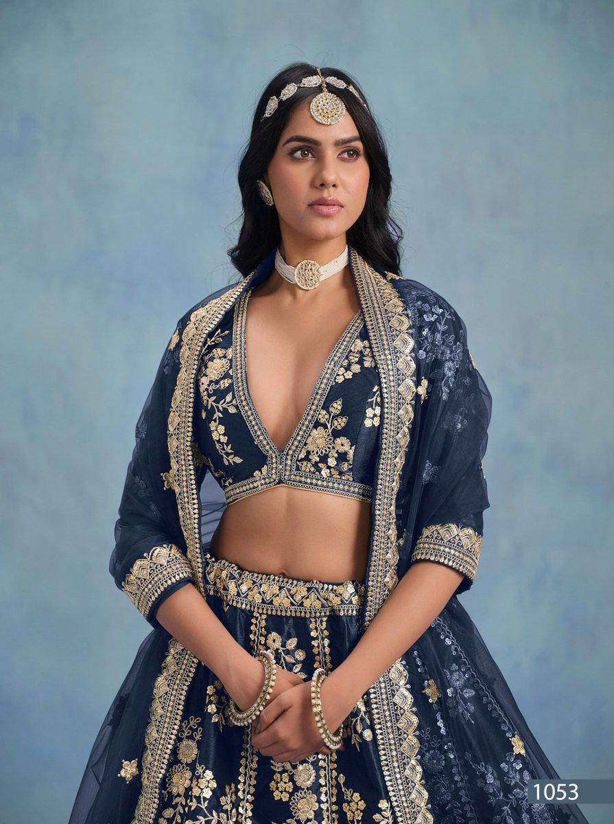 SHEILJA BY MEHVISH DESIGNER SILK LEHENGA CHOLI WHOLESALER IN INDIA 1