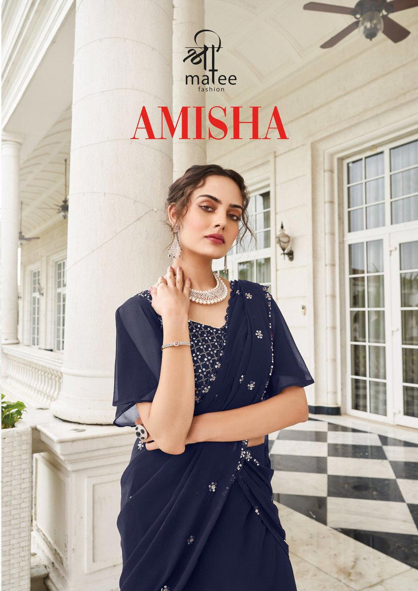 AMISHA BY SHREEMATEE FASHION GEORGETTE LEHENGA CHOLI MANUFACTURER IN INDIA 1
