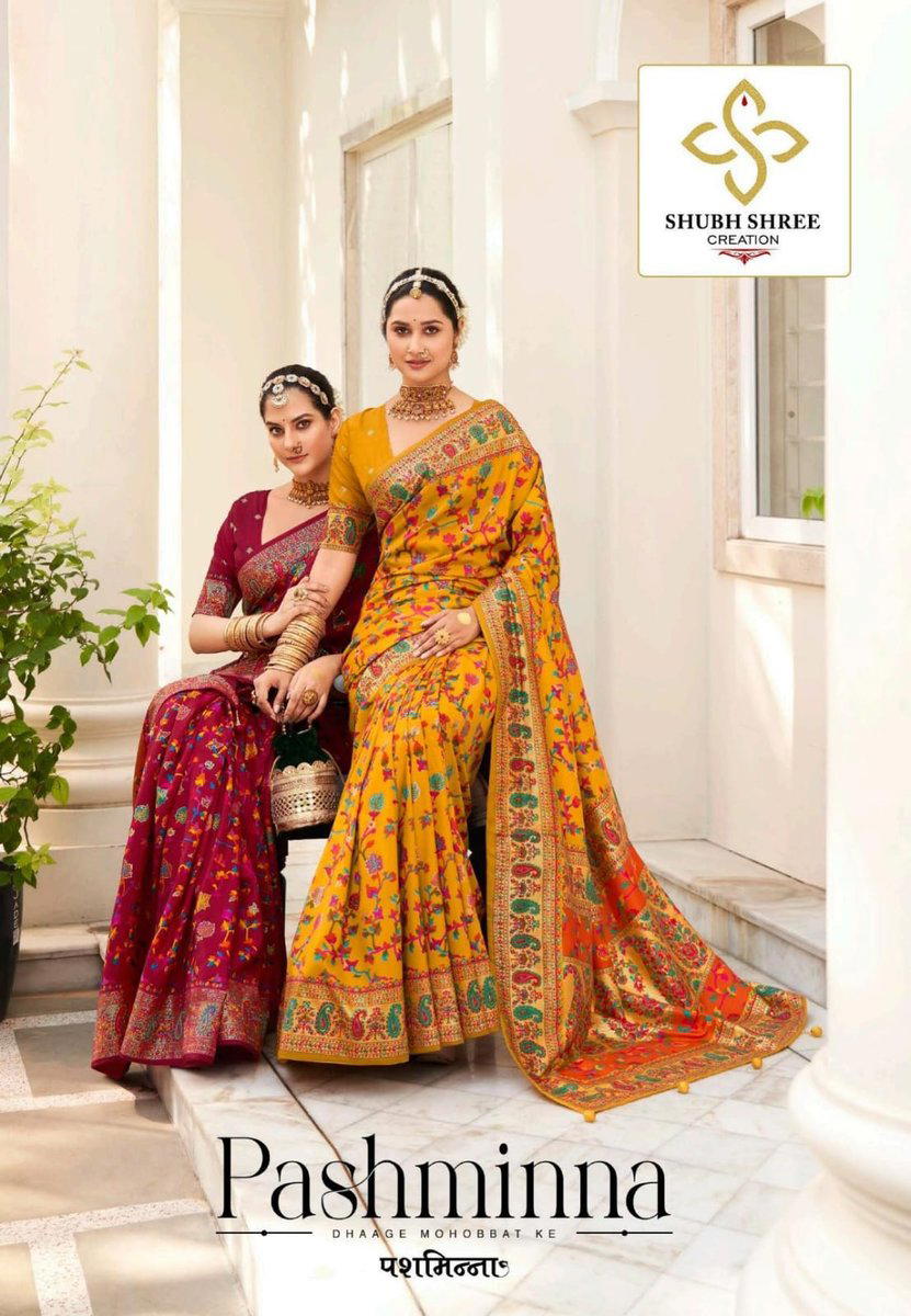 PASHMINA BY SHUBH SHREE SILK SAREE MANUFACTURER IN IDIA 1