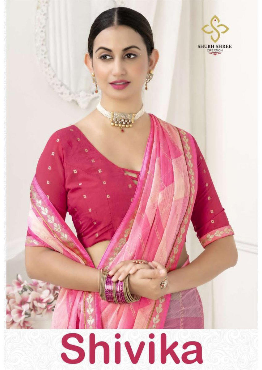 SHIVIKA BY SHUBH SHREE CHIFFON SAREE MANUFACTURER IN INDIA 1