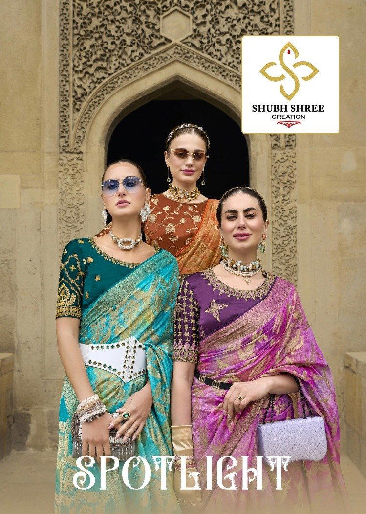 SHUBH SHREE SPOT LIGHT 1001 TO 1011 DESIGNER SAREE WHOLESALER IN INDIA 1