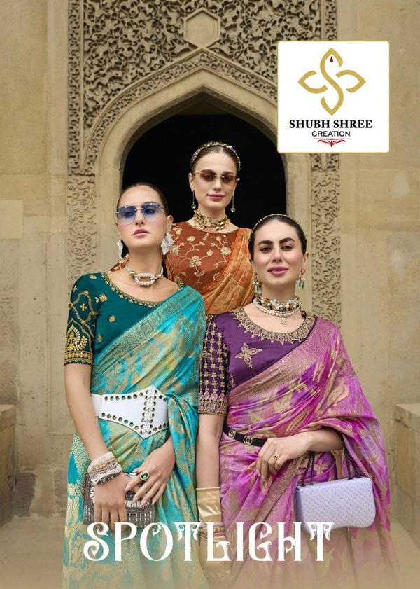 SHUBH SHREE SPOT LIGHT 1001 TO 1011 DESIGNER SAREE WHOLESALER IN INDIA