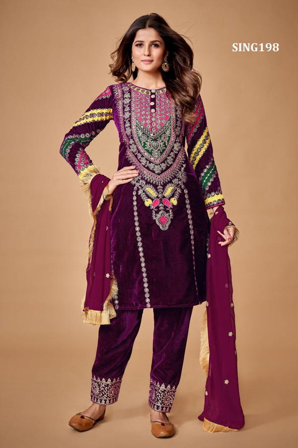 D.NO. ‚Äì SING198 BY ARYA DESIGNER PAKISTANI SUIT SALWAR KAMEEZ WHOLESALER IN INDIA
